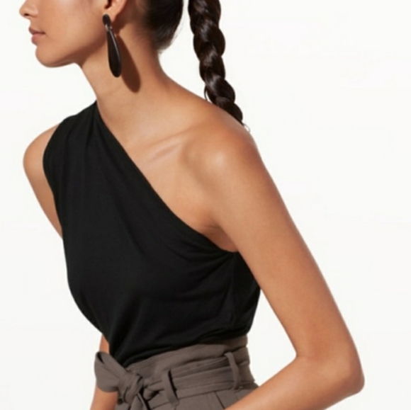 Babaton Tops - Baton one shoulder black top